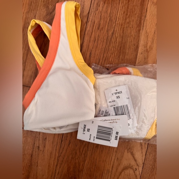 L*Space Lala Bikini Top in Cream/Lemon Drop/Tangy - Picture 7 of 7